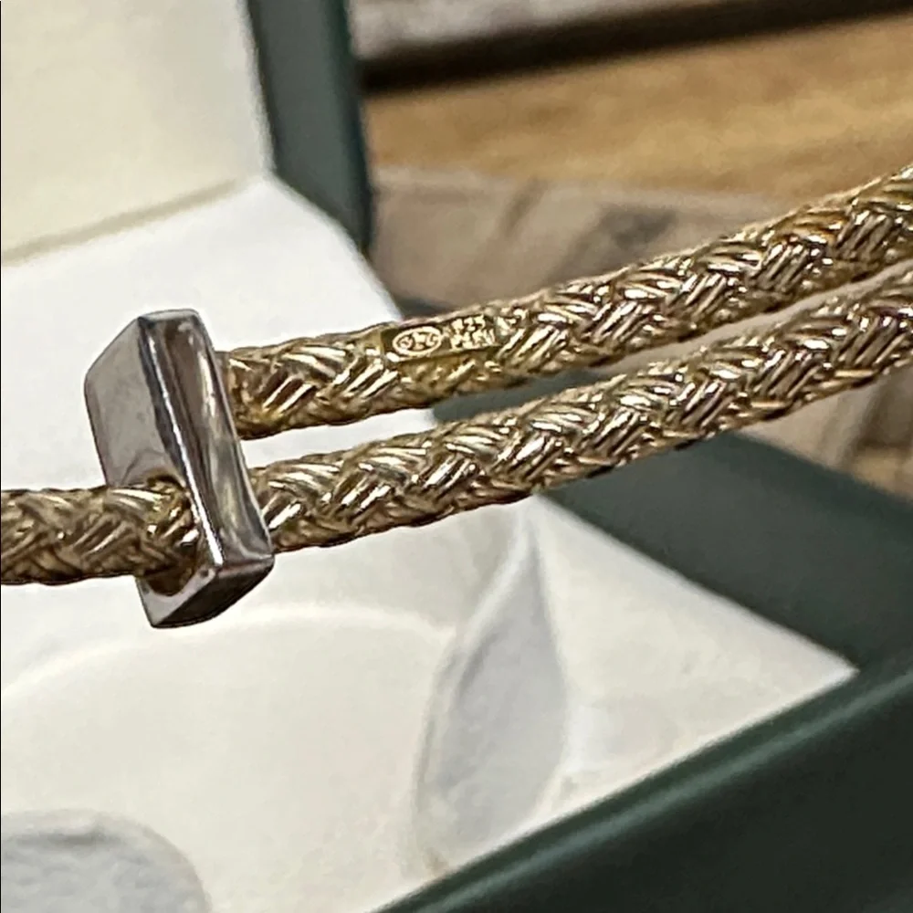 Charles Garnier nwot infinity gold silver 925 Peru stamped expandable bracelet - Picture 4 of 7